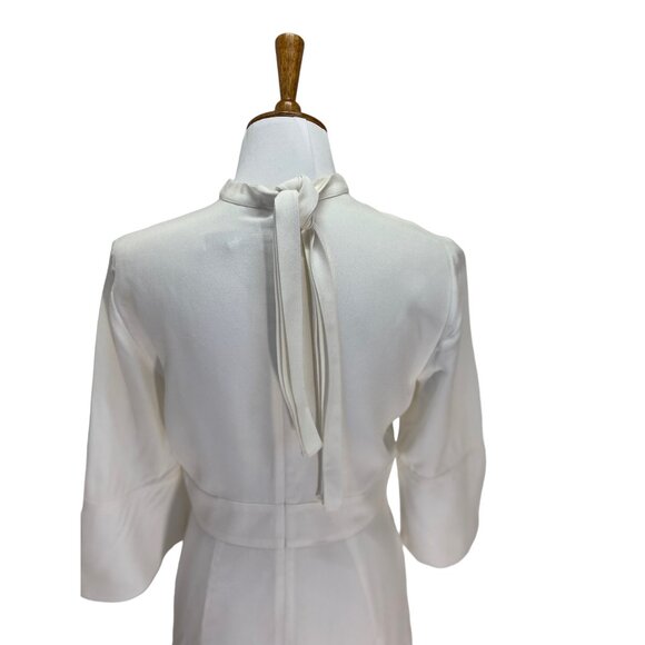 Reiss Midi Dress White Size 6 Minimalist - Picture 14 of 16